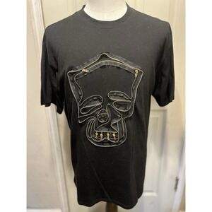 Arganaut Men's T Shirt 2 Xl‎ Black With Scull Made With Zippers Very Unique